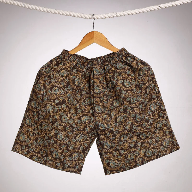 Brown - Ajrakh Block Printing Cotton Unisex Boxer/Shorts