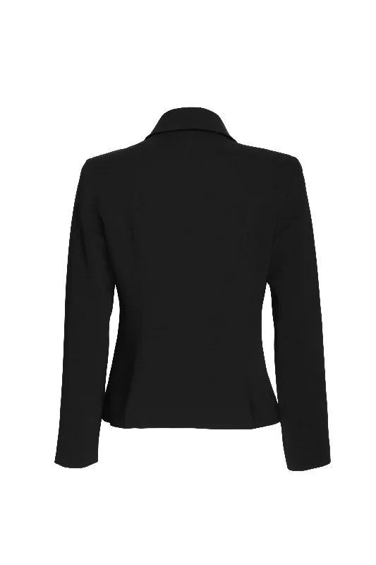 2 Button Seam Pocket Jacket - Black 4245