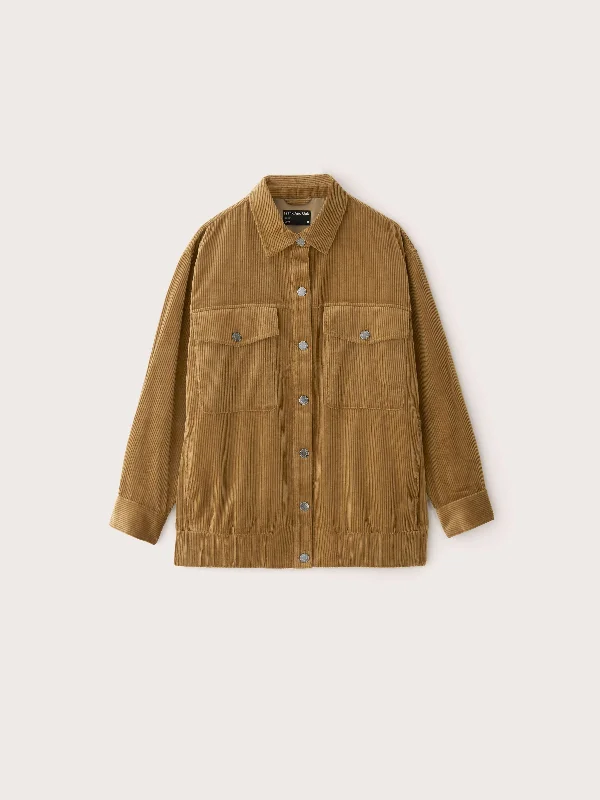 The Corduroy Bomber Jacket in Amber Brown