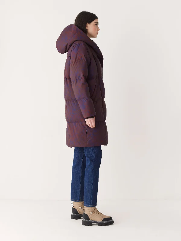 The Hygge Puffer Coat in Burgundy