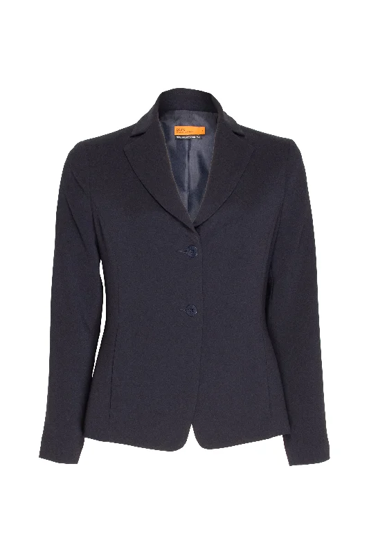 High Revere Collar Jacket - Dark Navy 8621