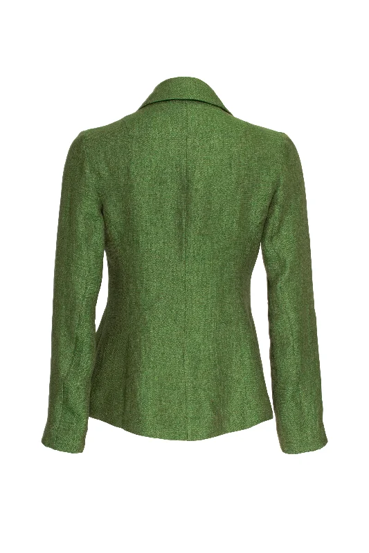 High Revere Collar Jacket - Grass Linen 7827