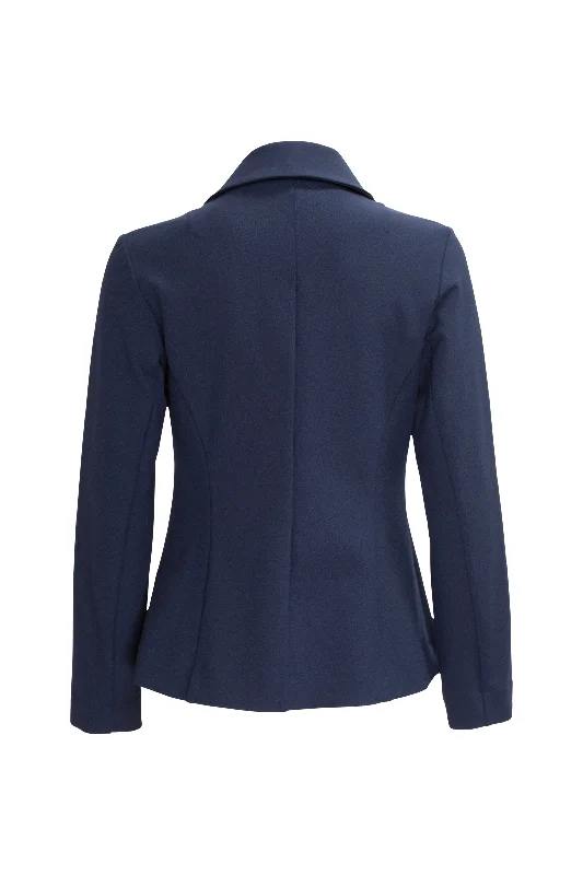 High Revere Collar Jacket - Indigo Stretch 6051