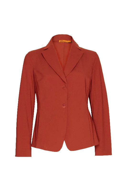 High Revere Collar Jacket - Paprika Jersey 8636