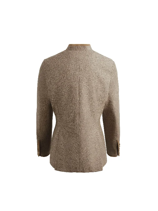 Madeline Jacket - Taupe Herringbone