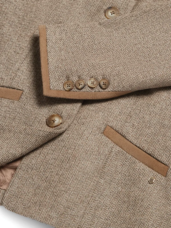 Madeline Jacket - Taupe Herringbone