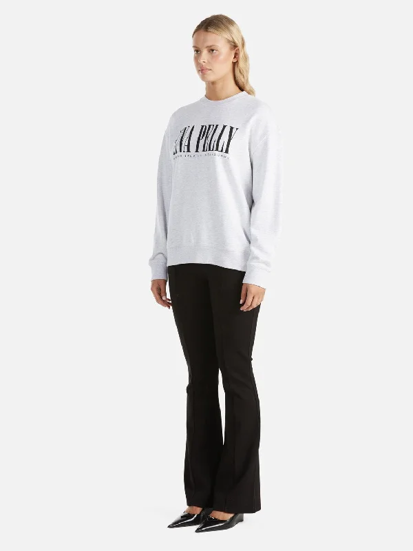 LILLY OVERSIZED SWEATER CITY LOGO - WHITE MARLE