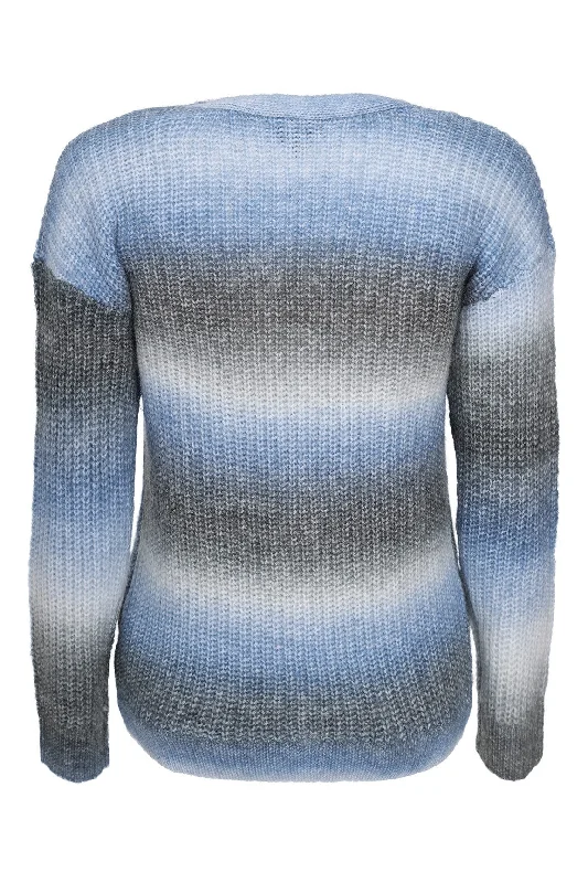 Multicolour Touch of Wool Cardigan | CHARCOAL BLUES | 6971ZR