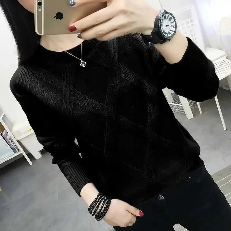 New Spring Autumn Sweater Women's Twist Pullover Loose Lazy Bottoming Thick Sweaters Outer Wear Pull Femme S-3XL