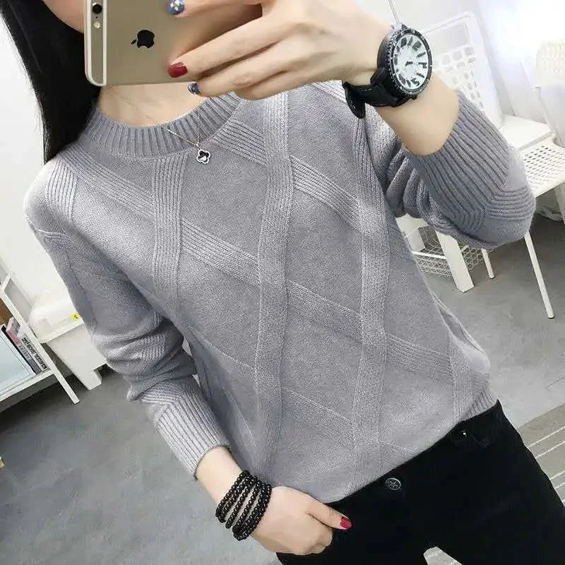 New Spring Autumn Sweater Women's Twist Pullover Loose Lazy Bottoming Thick Sweaters Outer Wear Pull Femme S-3XL