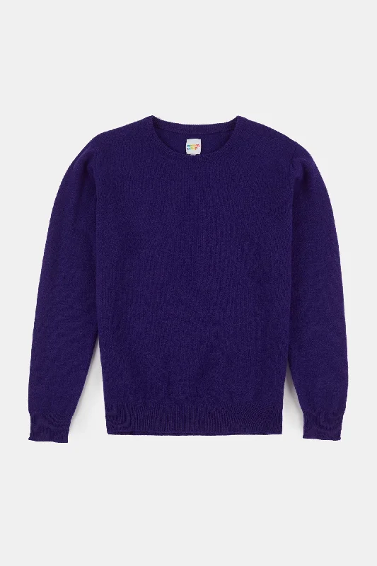 Women's Lambswool Crew Neck - Dark Purple