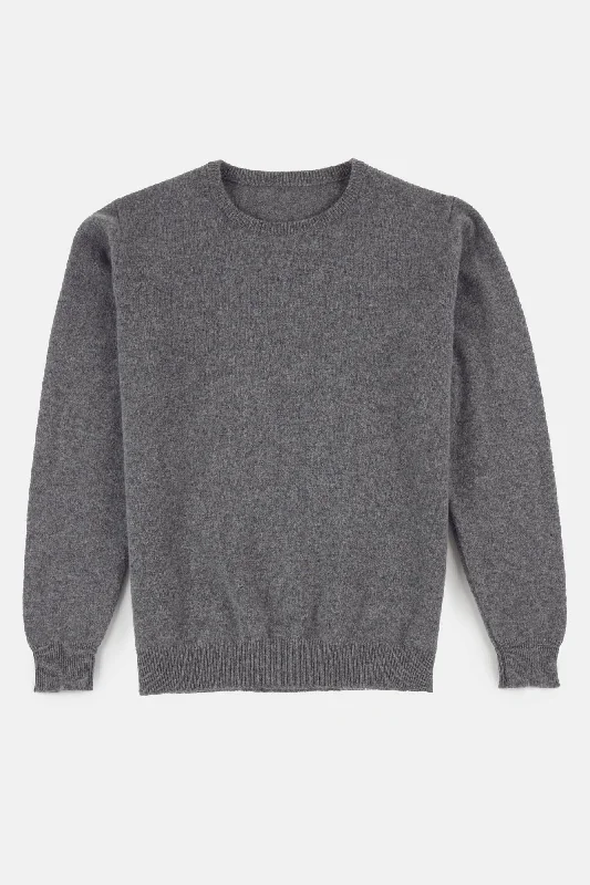 Women's Lambswool Crew Neck - Grey