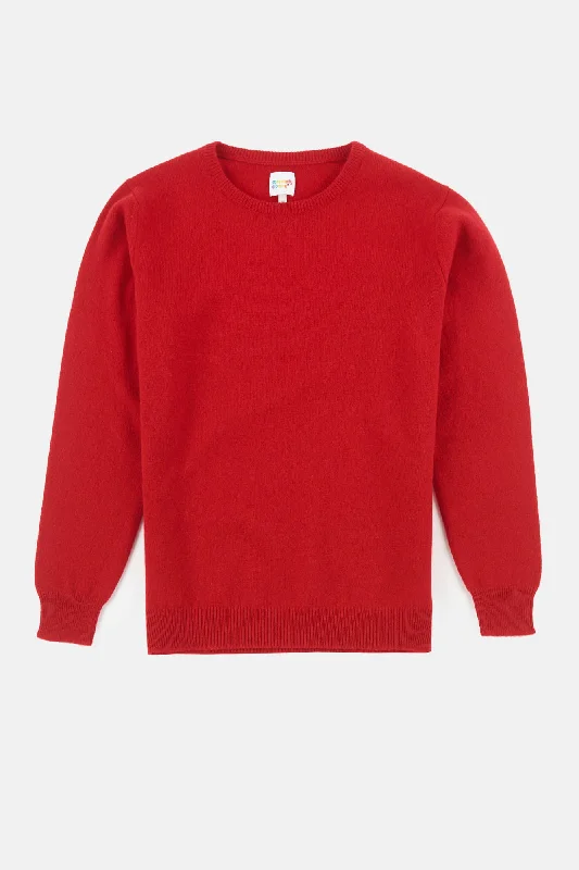 Women's Lambswool Crew Neck - Red