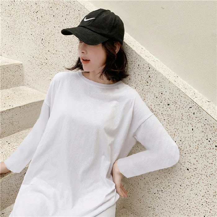 White【 Long Sleeve] No Letters / S