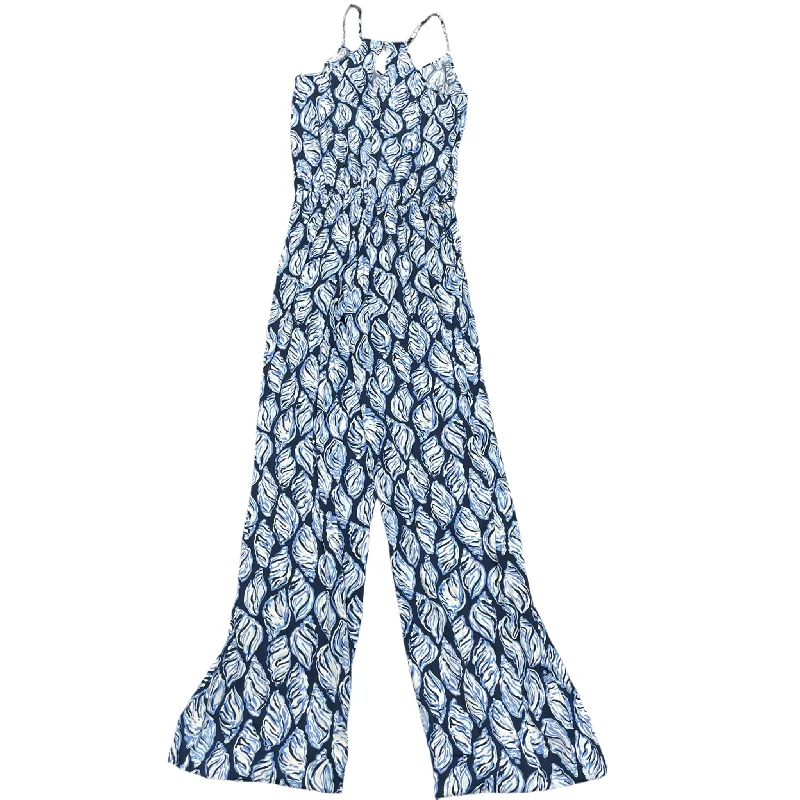 Blue White Jumpsuit By Lilly Pulitzer, Size: M