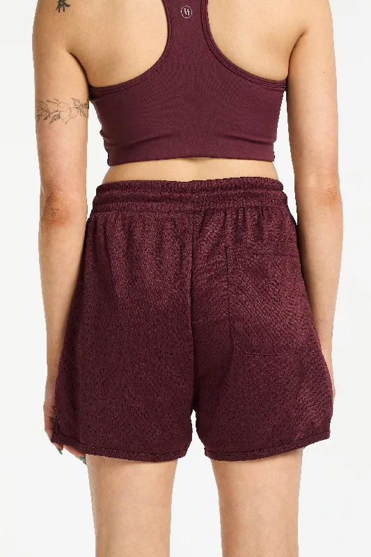 VARSITY 2.0 BASKETBALL SHORTS BURGUNDY