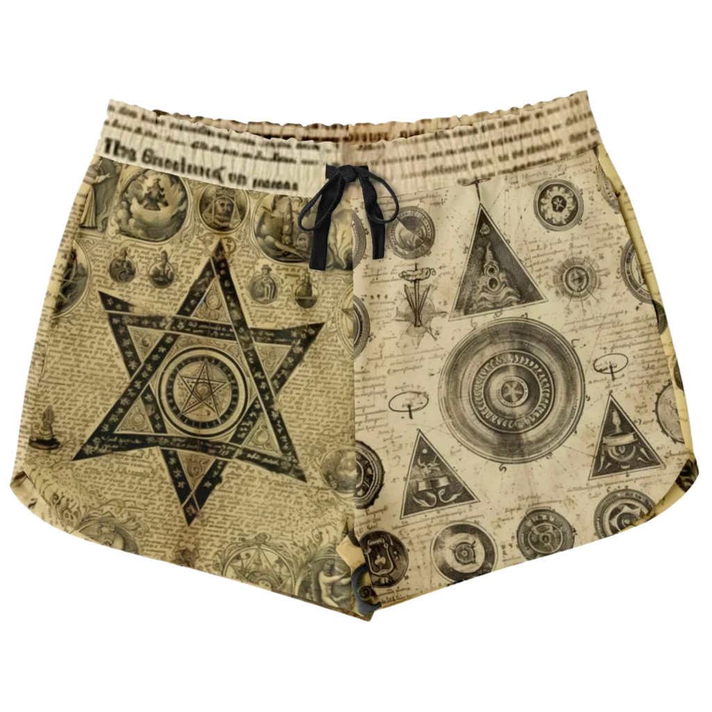 MYSTIC GOTHIC LOOSE YOGA SHORTS