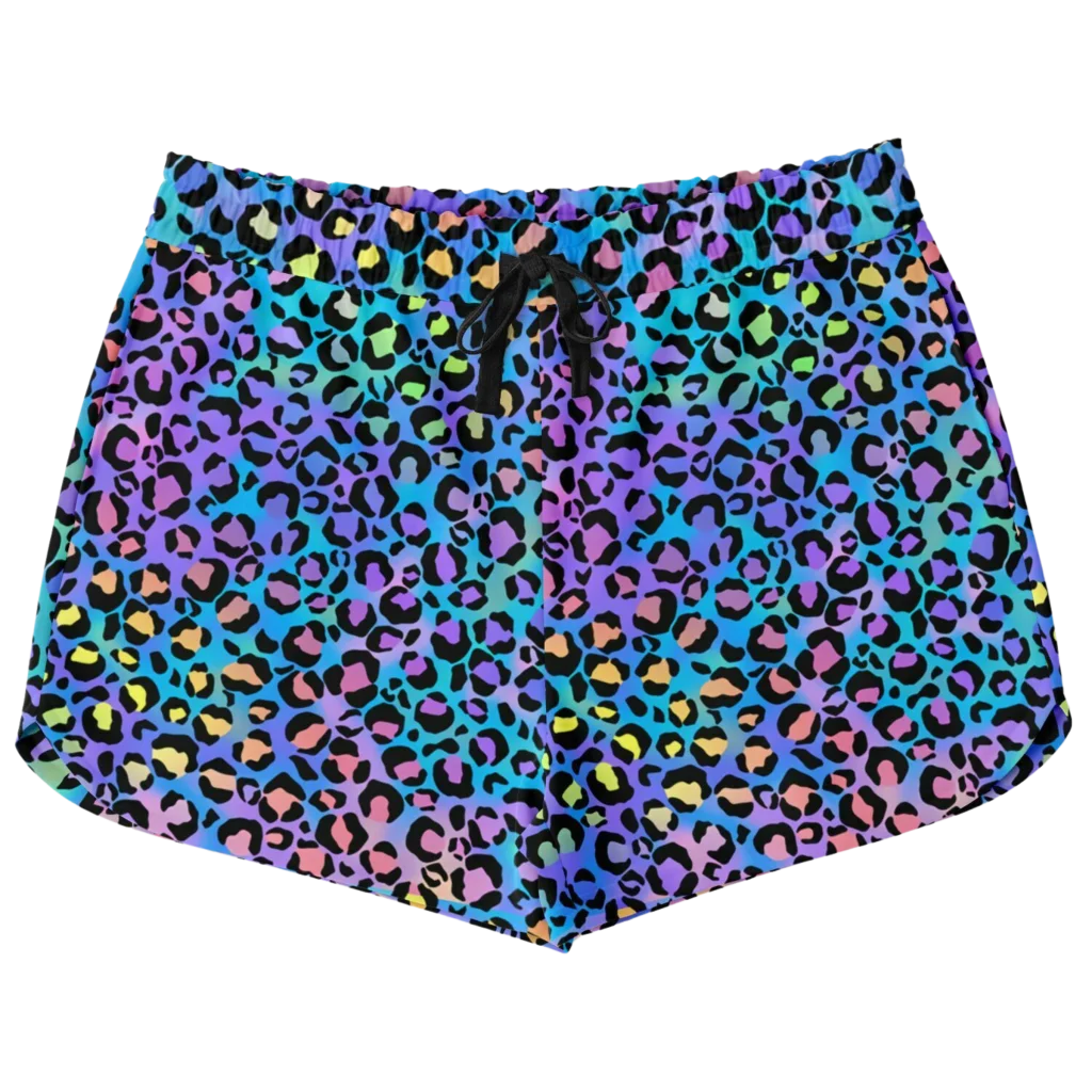 NEON LEOPARD YOGA SHORTS