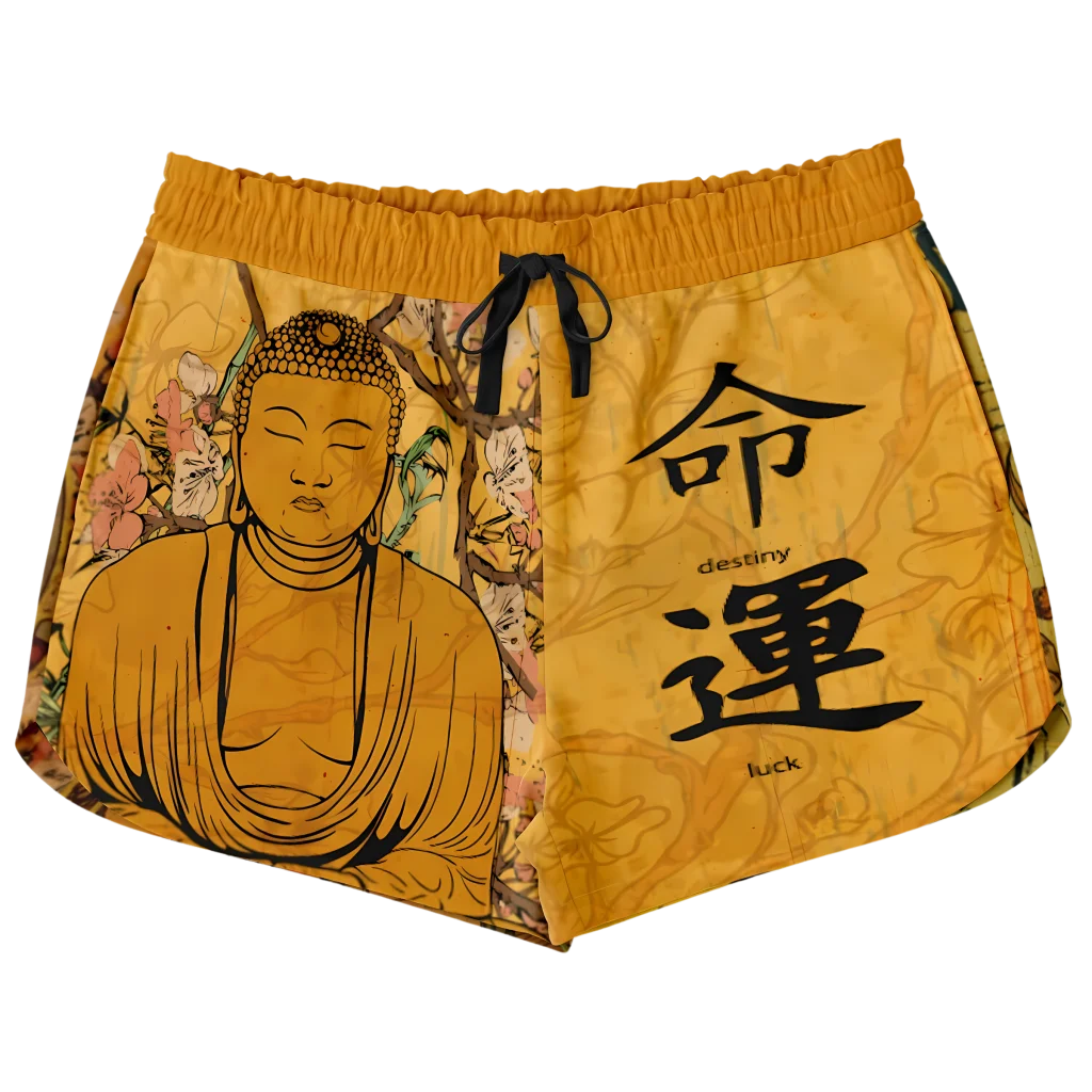 SERENE BUDDHA SAKURA LOOSE YOGA SHORTS