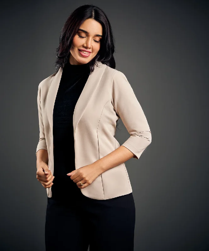 3-4-sleeve-beige-office-blazer