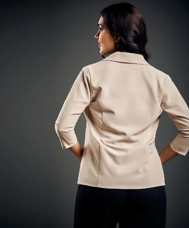 3-4-sleeve-beige-office-blazer