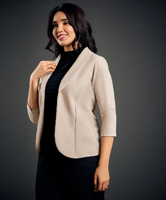 3-4-sleeve-beige-office-blazer