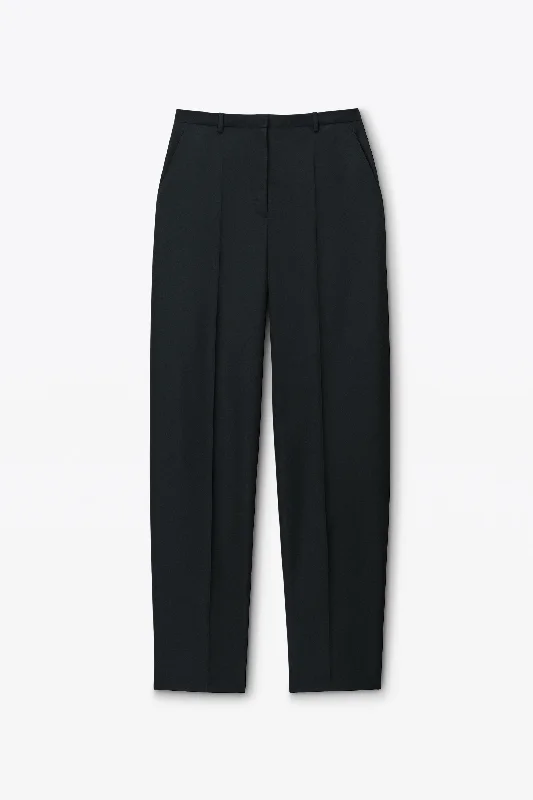 Low Waisted Tailored Trouser In Wool Blend