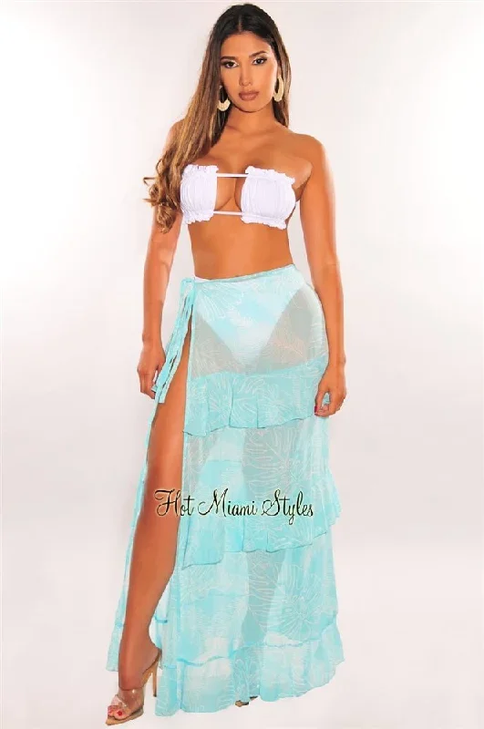 aqua-white-palm-print-tie-up-ruffle-maxi-skirt-cover-up