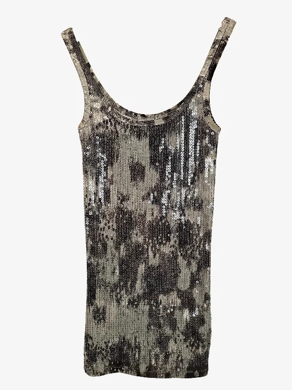 Armani Exchange Sequin Long Tank Top Size S