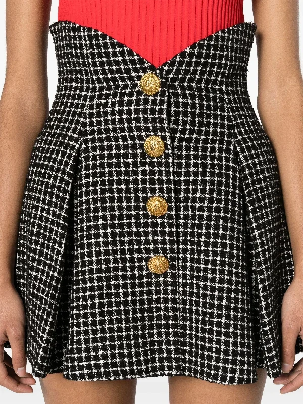 balmain-buttoned-vichy-tweed-tulip-skirt-skirts-600048366blk