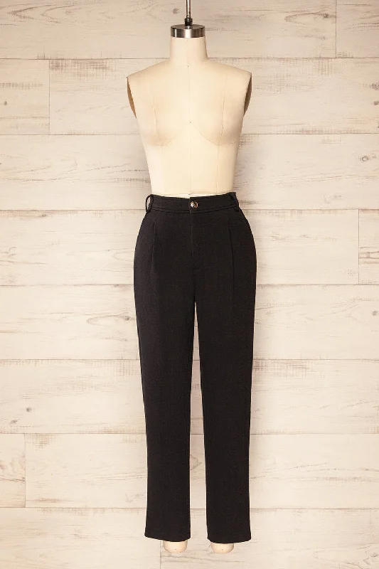 Balozi | Black High-Waisted Pants