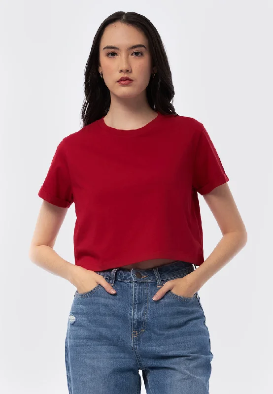 Basic Cropped Cotton T-Shirt