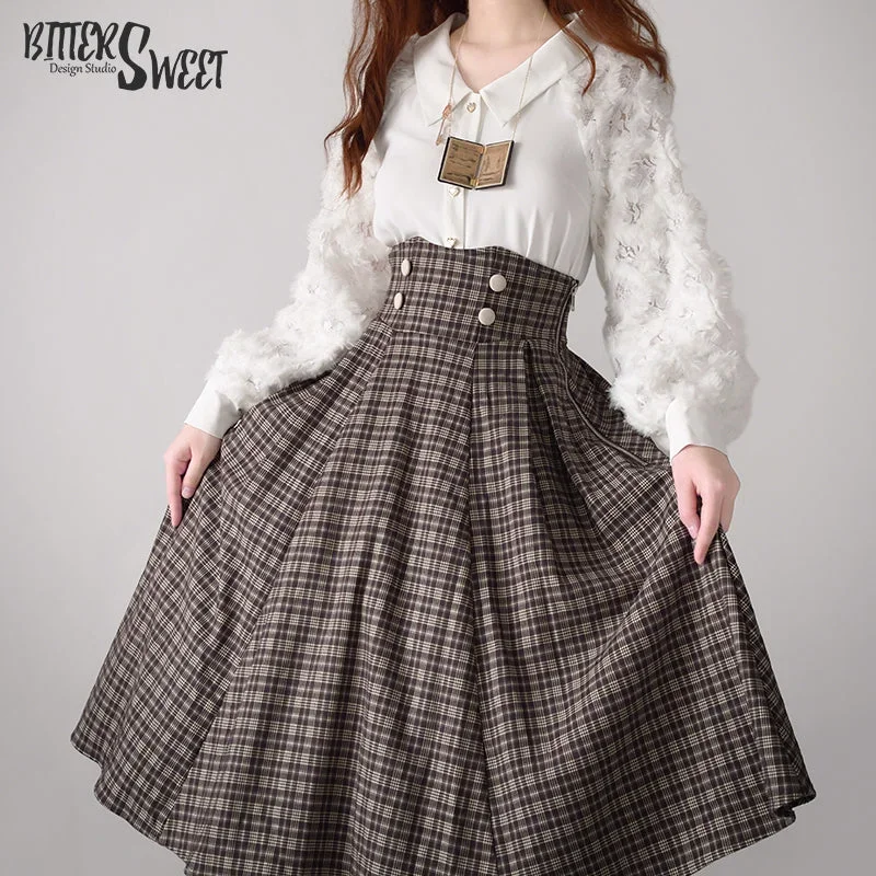 bittersweet-fishbone-plaid-super-high-waist-sk