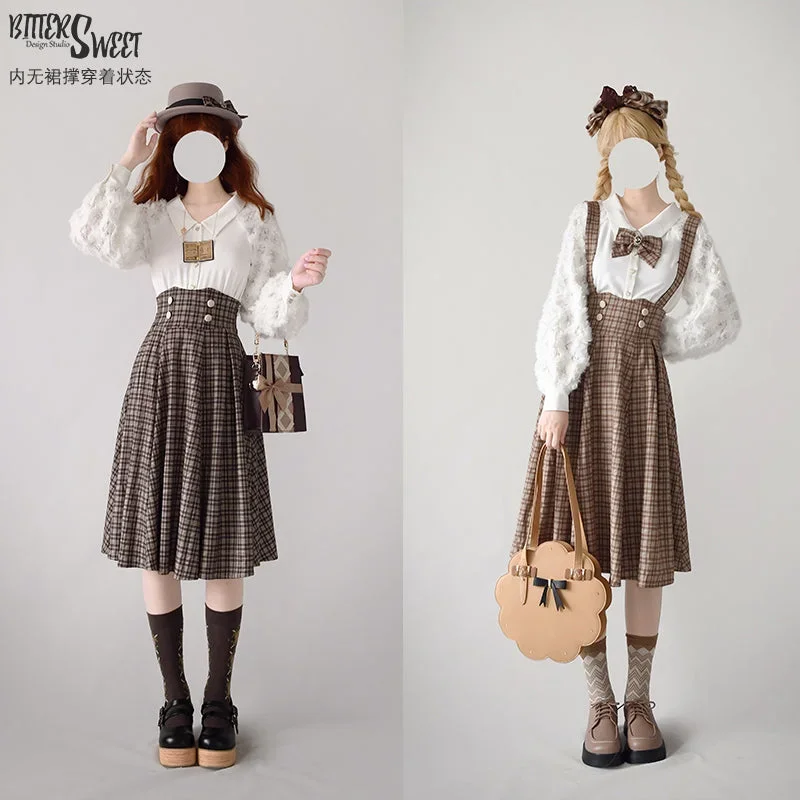 bittersweet-fishbone-plaid-super-high-waist-sk