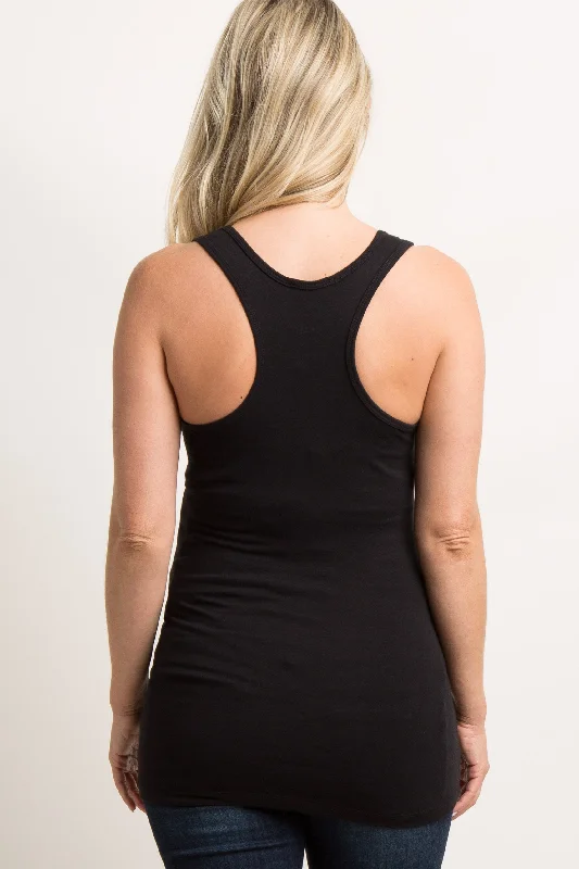 black-fitted-maternity-tank-top