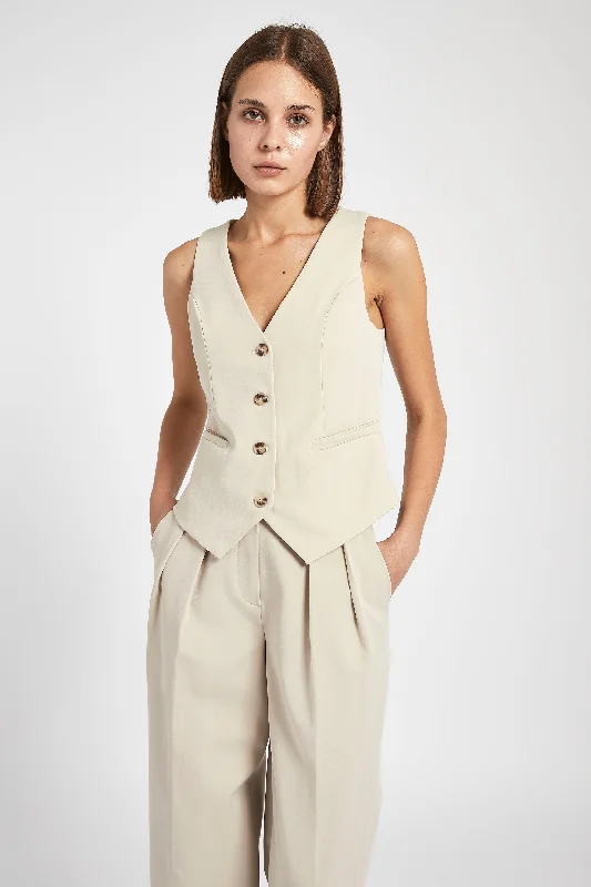 Boxy Waistcoat - Sand