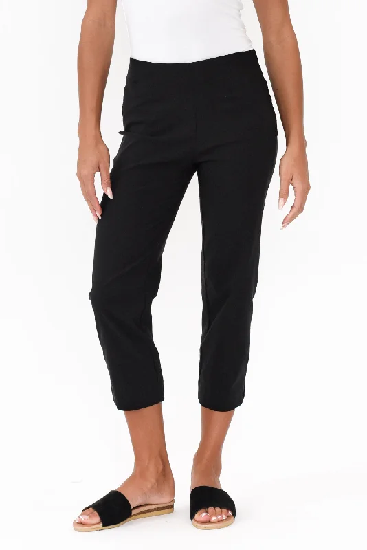 Cody Black Stretch Capri Pants