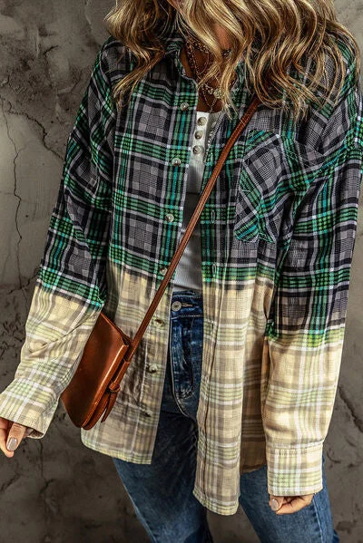 contrast-plaid-button-up-long-sleeve-shacket