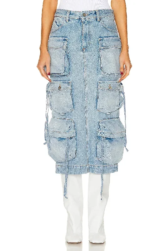 Denim Midi Skirt