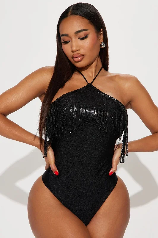 Drink In My Hand 1 Piece Swimsuit - Black