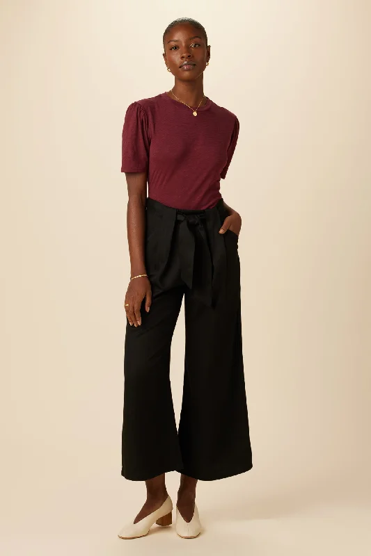 Eldora Tencel Wide Leg Pant - Black