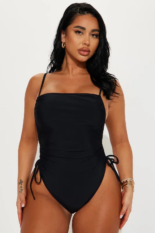 Ellie Ruched 1 Piece Swimsuit - Black