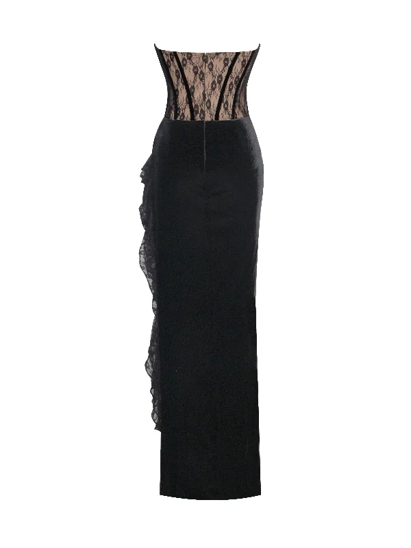 gaia-black-lace-velvet-corset-side-slit-dress