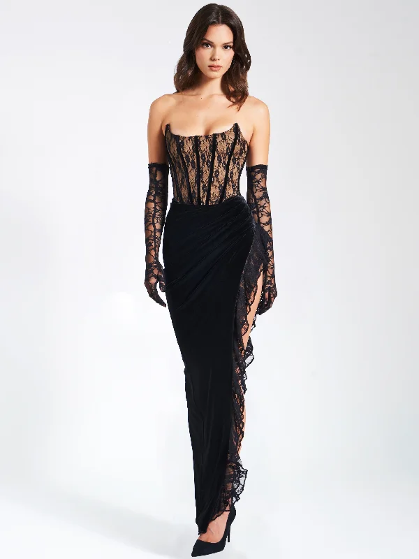 gaia-black-lace-velvet-corset-side-slit-dress