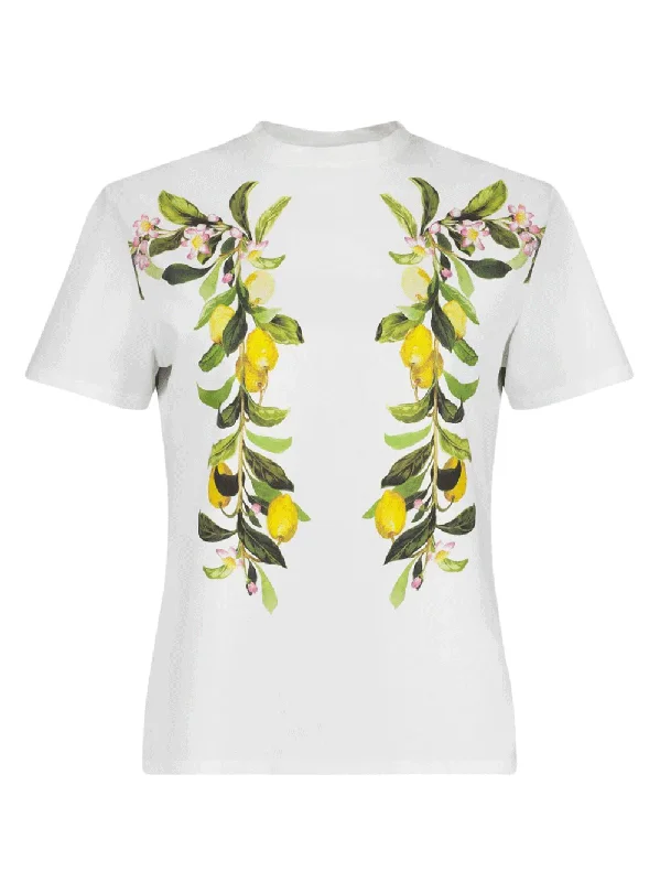 Lemon Print Jersey Top