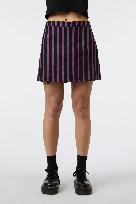 Goth Stripe Drill Skort