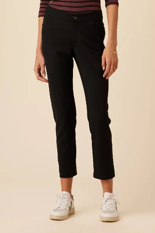 Graziella Woven Spandex Pant - Black