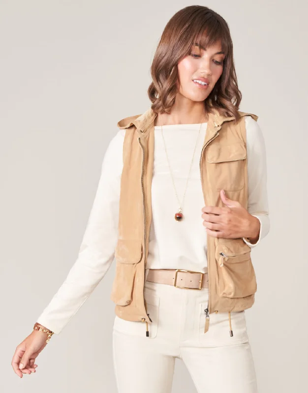 Greta Suede Vest Chamois