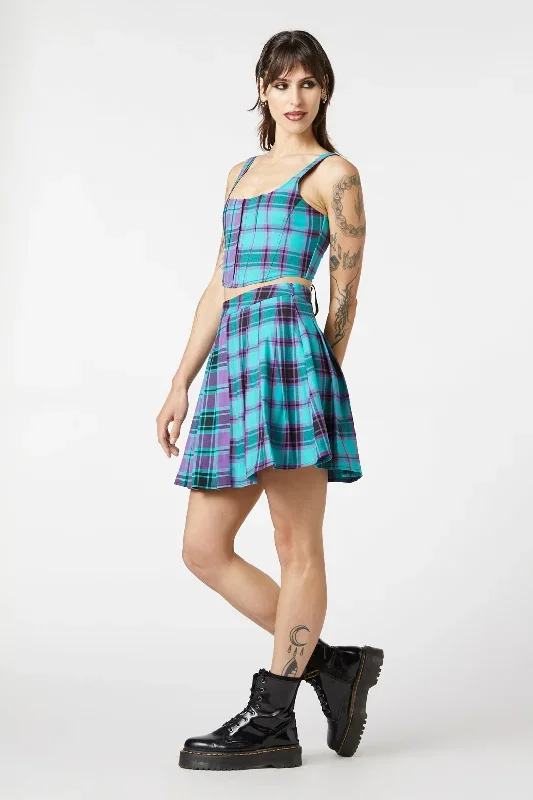 grinning-tartan-pleated-skirt