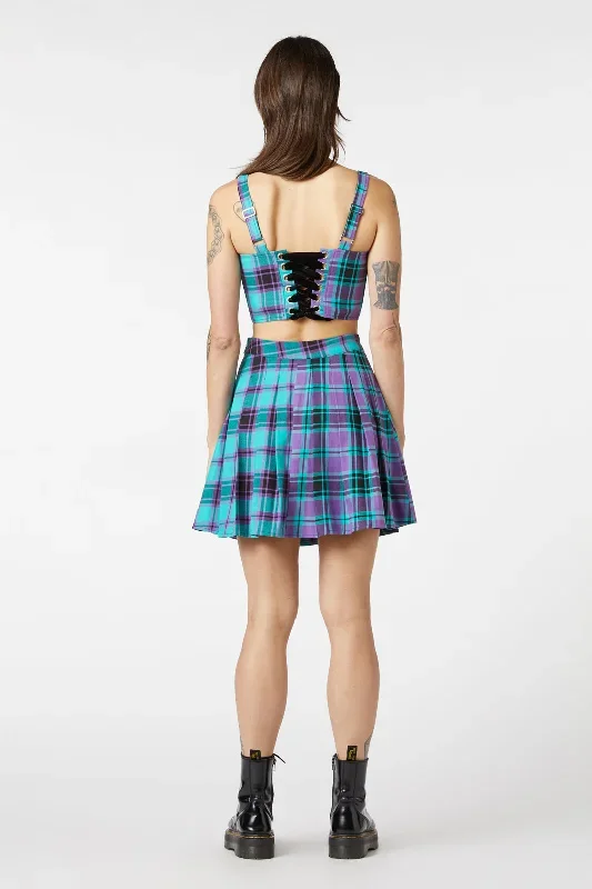 grinning-tartan-pleated-skirt